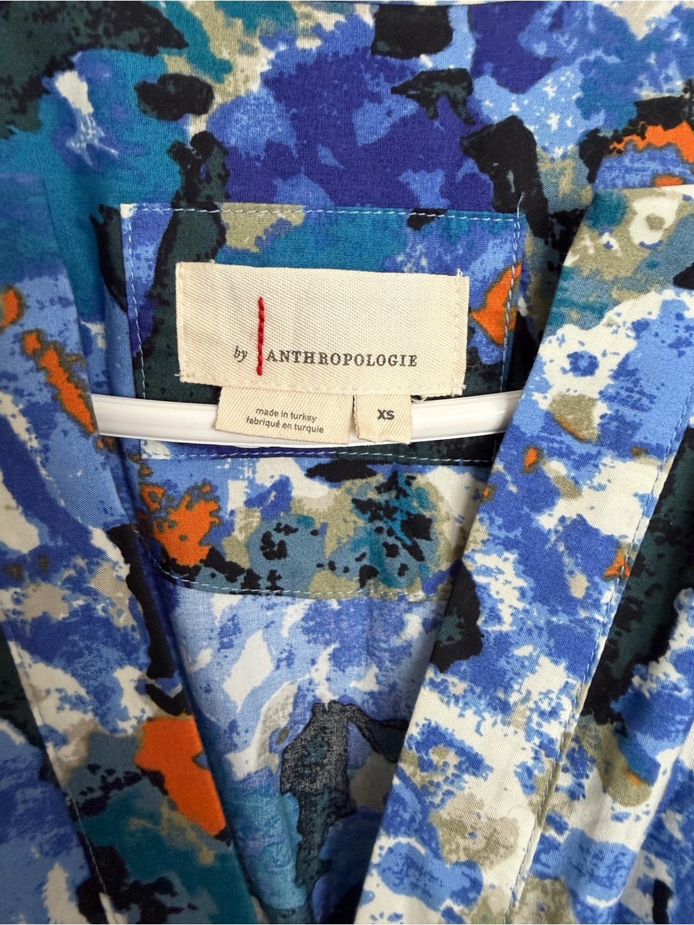 Anthropologie Somerset Blue Floral Tiered Maxi Dress - Picture 2 of 6